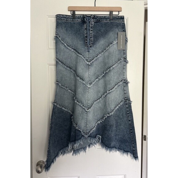 Denim Maxi Skirt - Picture 1 of 10